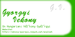 gyorgyi vekony business card